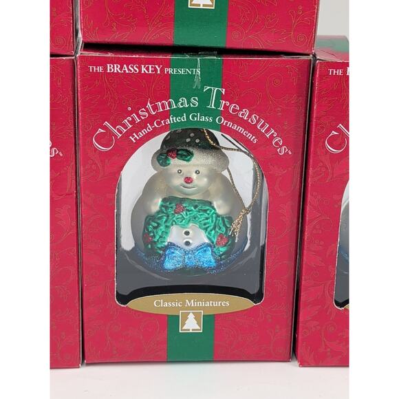 Brass Key Christmas Traditions Classic Miniatures Hand Crafted Snowman Ornaments - Picture 6 of 16